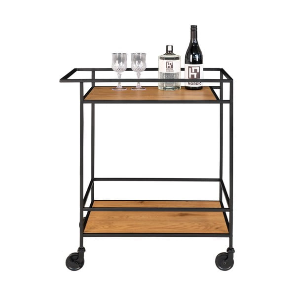 Carrello bar con decorazione in rovere Vita - House Nordic-image-4