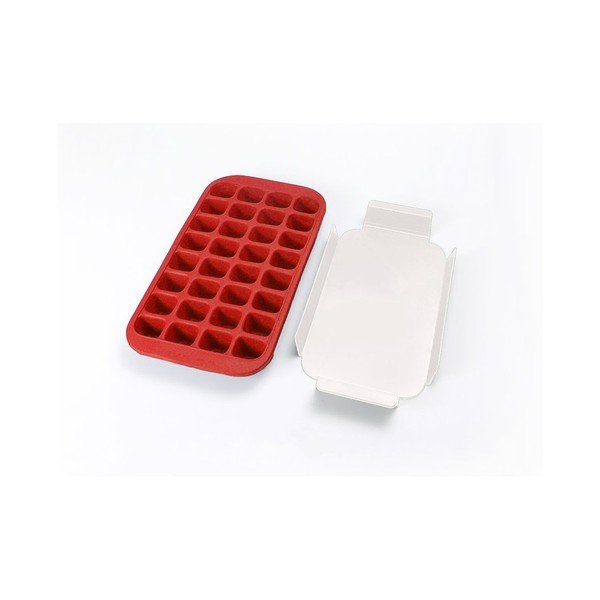 Stampo per ghiaccio in silicone rosso, 32 cubetti Industrial - Lékué