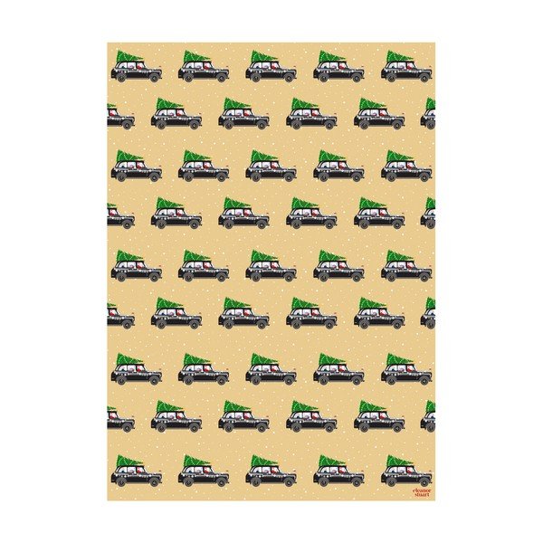 5 fogli di carta da regalo gialla, 50 x 70 cm London Christmas - eleanor stuart-image-1