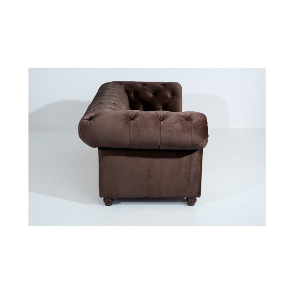 Divano Orleans Velvet marrone scuro, 216 cm - Max Winzer-image-4