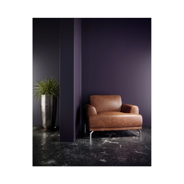 Poltrona in pelle marrone Puzo - MESONICA-image-4