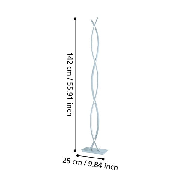 Lampada da terra LED argentata (altezza totale 142 cm) LASANA 2 – EGLO-image-3