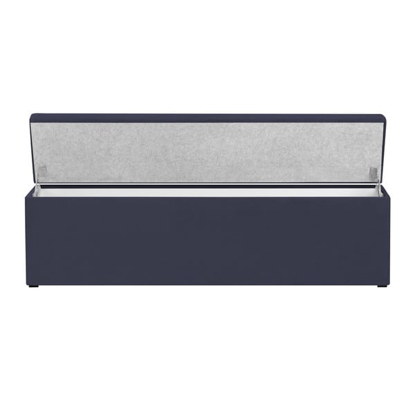 Pouf Ancona blu scuro, 140 x 47 cm - Mazzini Sofas-image-2
