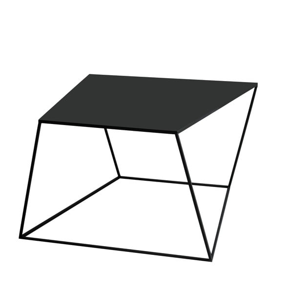 Tavolino nero Custom Form Zak, lunghezza 80 cm - CustomForm