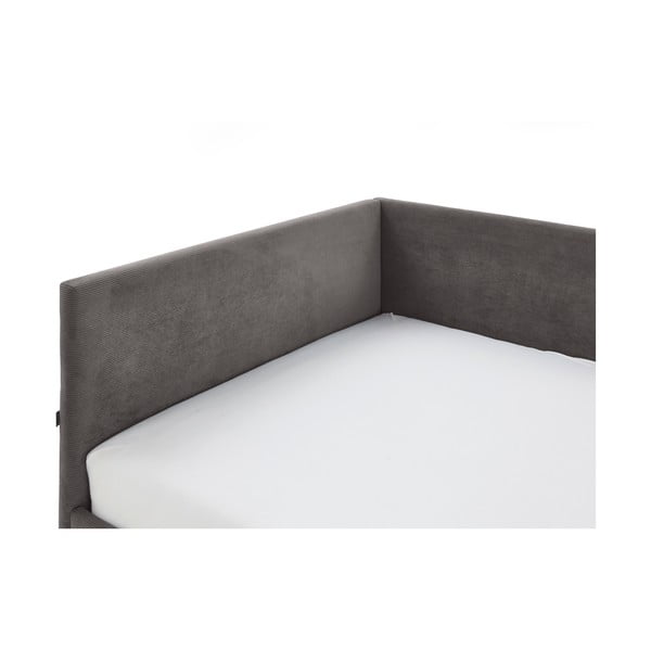 Letto da bambini con sponde color antracite imbottito rete non inclusa 140x200 cm Cool – Meise Möbel-image-4