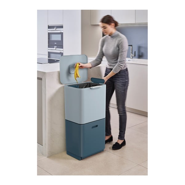 Contenitore per rifiuti differenziati 30+30 l Totem Max Sky - Joseph Joseph-image-2