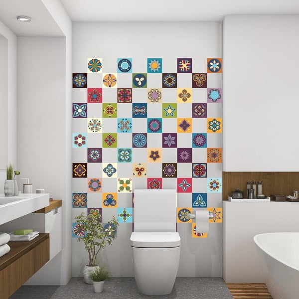 Set di 60 adesivi Azulejos Alicante - Ambiance-image-3