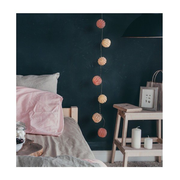 Catena luminosa a LED trasparente Rosa, 10 luci, lunghezza 1,65 m - DecoKing-image-2