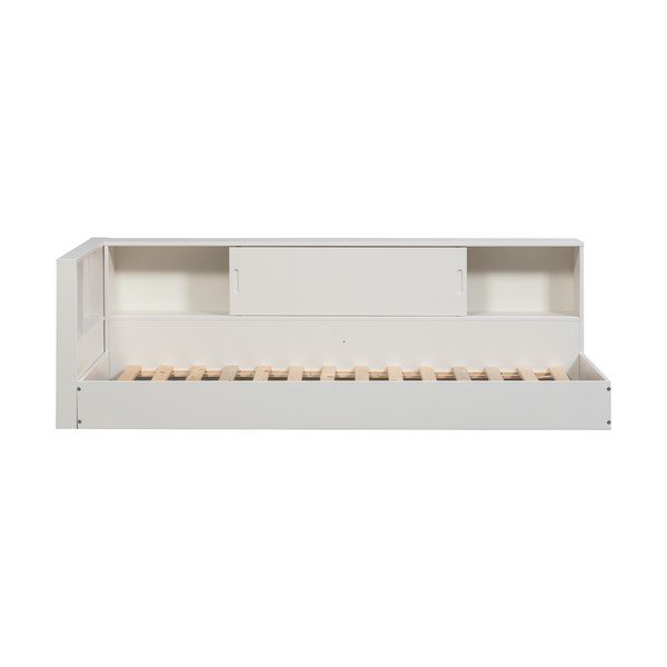 Letto singolo bianco in pino massiccio rete non inclusa 90x200 cm Carter – WOOOD-image-3