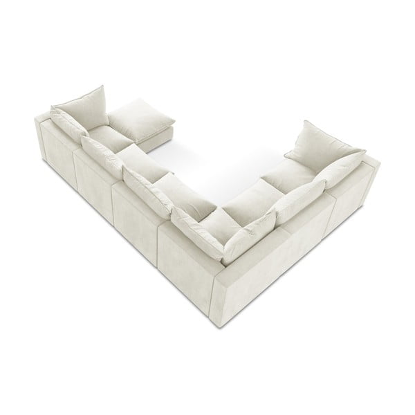 Divano angolare beige (con penisola a sinistra/a U) Manao – Makamii-image-3