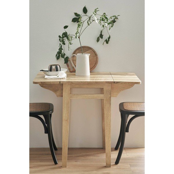 Tavolo da pranzo in mango massiccio allungabile con estensione 43,5x60 cm Derri – Ellos Home-image-3