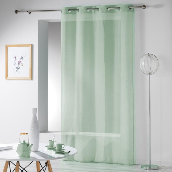 Tenda sottile verde chiaro 140x280 cm Telma – douceur d'intérieur-image-2
