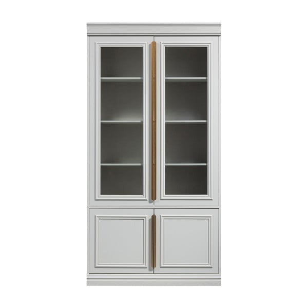 Vetrina in legno di pino grigio chiaro 110x215 cm Organize - BePureHome