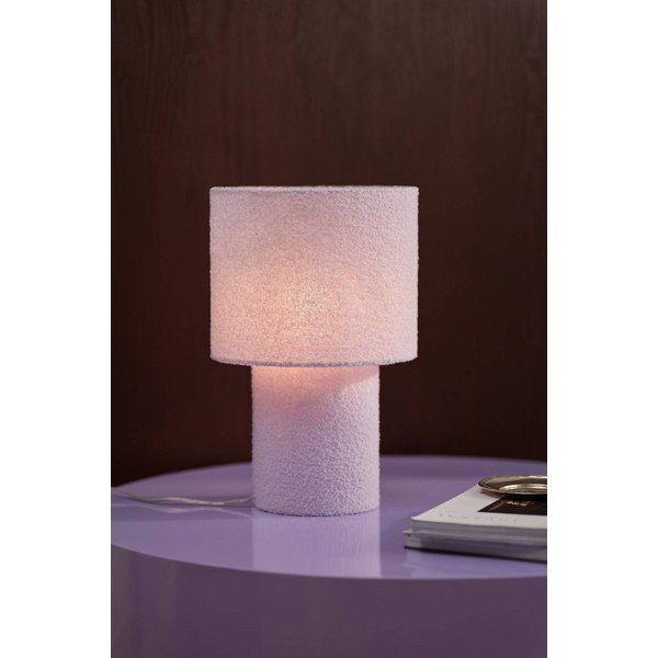 Lampada da tavolo lavanda in tessuto (altezza totale 44 cm) Aubra – Jotex-image-1