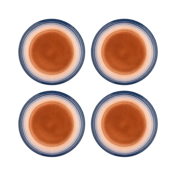 Set di piatti da dolce blu/arancioni in gres 4 pz ø 20,5 cm Tatum – Bloomingville