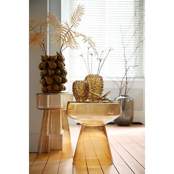 Tavolino rotondo in vetro ø 37 cm Dakwa - Light & Living-image-1