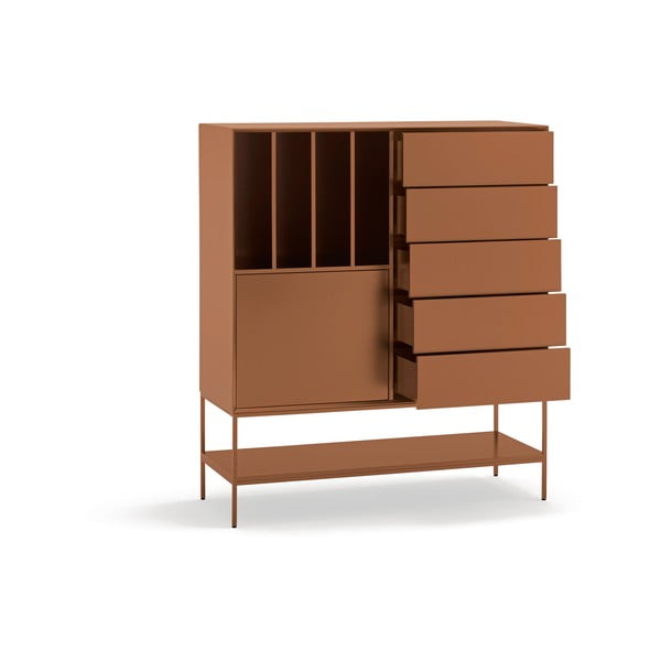 Armadietto color mattone 120x140x45 cm Platt – Teulat-image-4