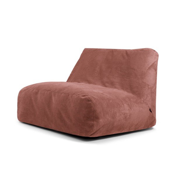 Puof a sacco color mattone con rivestimento in velluto a coste Sofa Tube – SLOWDOWN