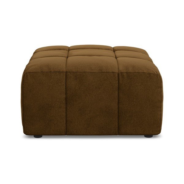 Poggiapiedi color senape con rivestimento in velluto Aloha – Makamii