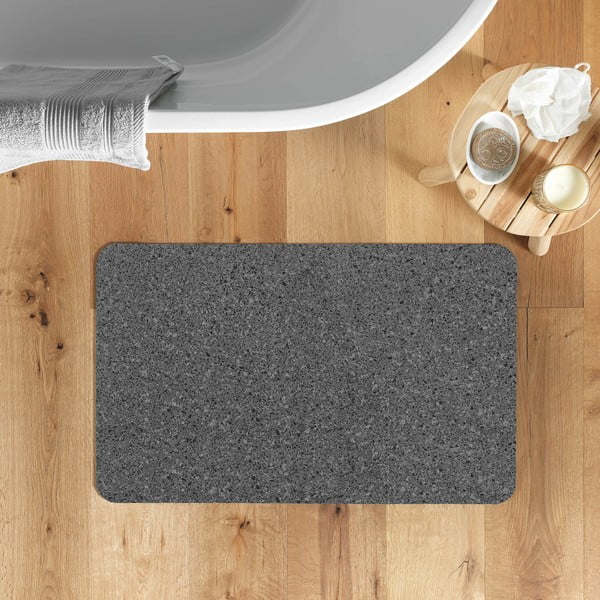 Tappetino per il bagno color antracite 50x80 cm Granite – douceur d'intérieur-image-1