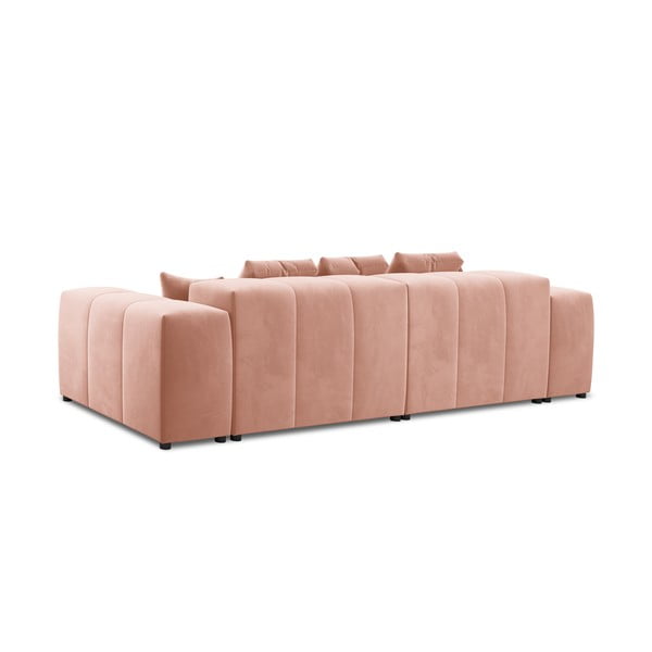 Divano in velluto rosa 320 cm Rome Velvet - Cosmopolitan Design-image-4