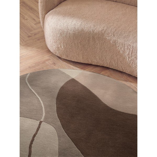Tappeto rotondo marrone in lana ø 200 cm Muse – Villeroy&Boch-image-4