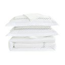 Set copripiumino e federa bianco in raso di cotone per letto singolo con lenzuolo incluso/6 pezzi 140x200 cm Whispered Serenity – Mila Home Luxury