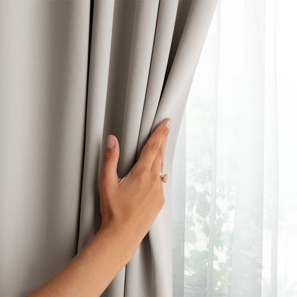 Tenda parzialmente oscurante beige 140x175 cm Kierra – Restilo-image-2