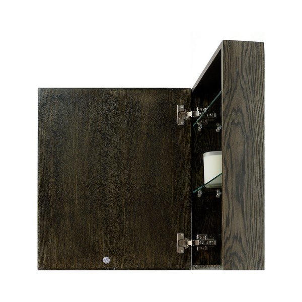 Specchio a parete con contenitore in rovere Mezza Dark , 45x55 cm Slimline - Wireworks-image-4