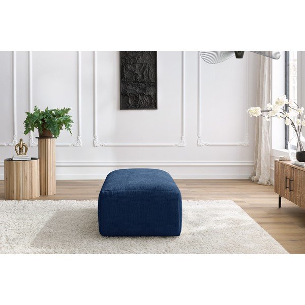 Pouf blu scuro Jeanne - Bobochic Paris-image-1