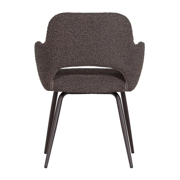 Sedia da pranzo marrone imbottito con braccioli 2 pz Jenny – WOOOD-image-4