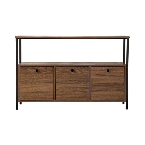 Tavolo consolle colore naturale scuro con effetto noce 29,5x120 cm Solace – Kalune Design