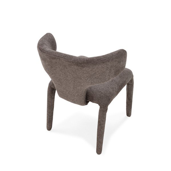 Sedia da pranzo marrone scuro imbottito Maca – MOME-image-4