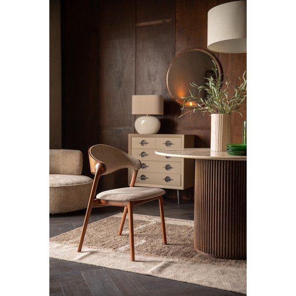 Sedia da pranzo beige Babington – Dutchbone-image-1