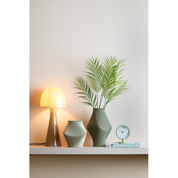 Lampada da tavolo giallo ocra con paralume in vetro (altezza totale 45 cm) Bombin – Leitmotiv-image-1