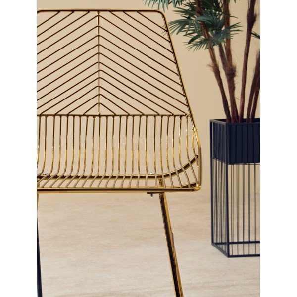 Sgabello da bar dorato in metallo District – Premier Housewares-image-4