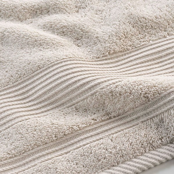 Asciugamano tipo terry beige in cotone 70x130 cm Tendresse – douceur d'intérieur-image-3