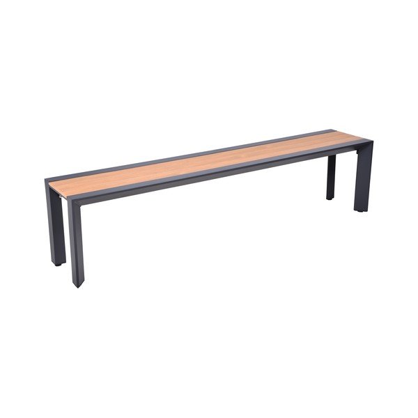 Panca da giardino in metallo grigio-marrone scuro Silea - Garden Pleasure