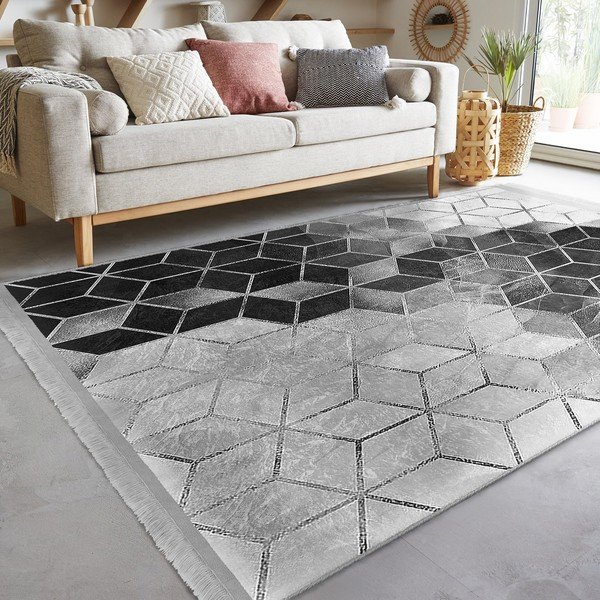 Tappeto grigio 80x150 cm Optic - Mila Home-image-2