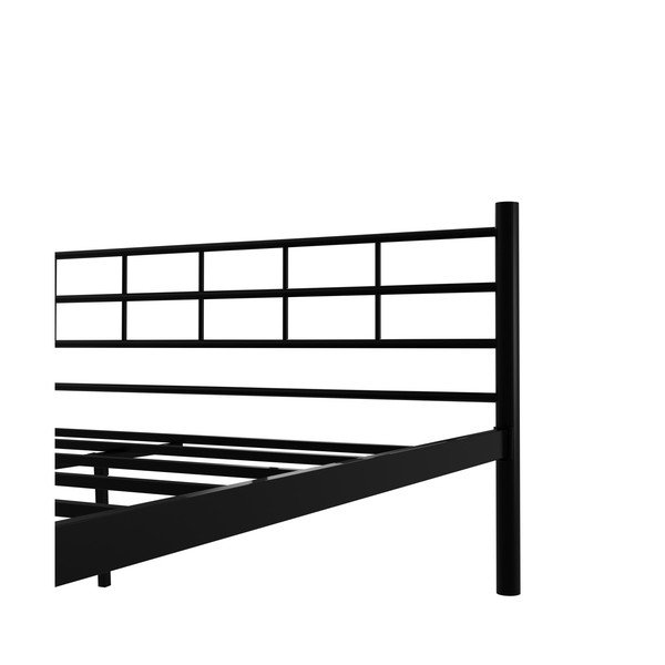 Letto matrimoniale nero in metallo con doghe 160x200 cm K70 - Kalune Design-image-4