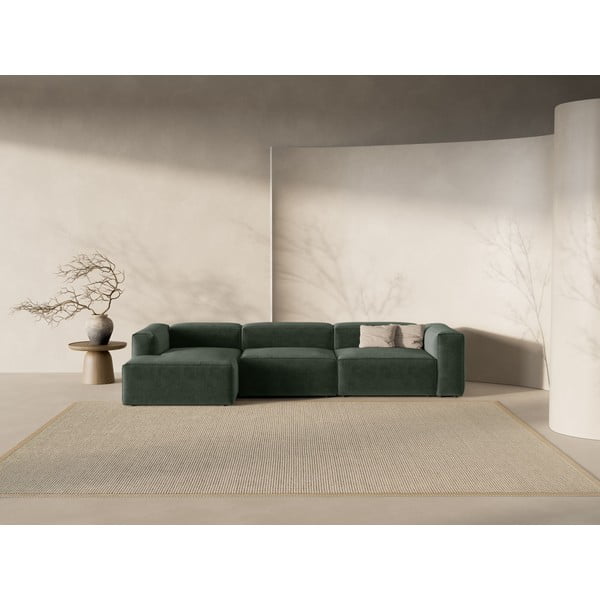 Divano angolare verde (con penisola a sinistra/con chaise lounge) Bergamo – Cosmopolitan Design-image-1
