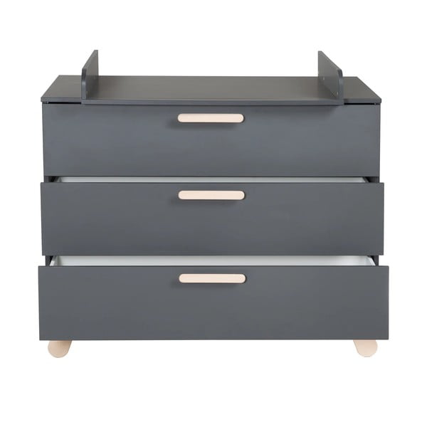 Cassettiera bassa antracite con fasciatoio 117x103 cm Jara - Roba-image-4