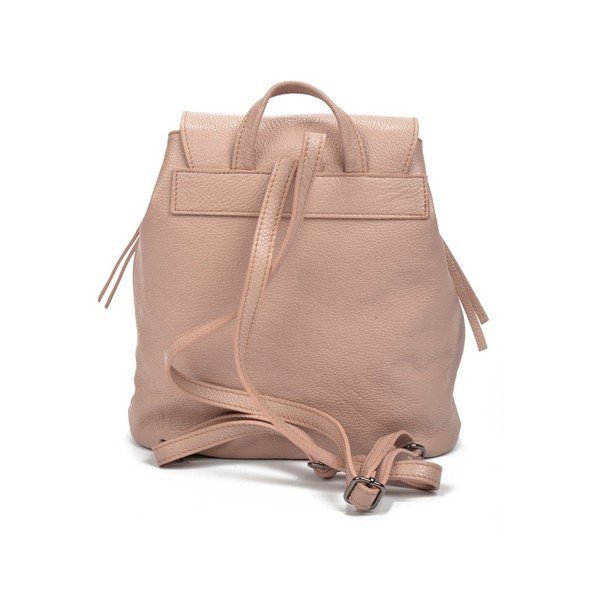 Pudrově růžový kožený batoh Renata Corsi Elda-image-3