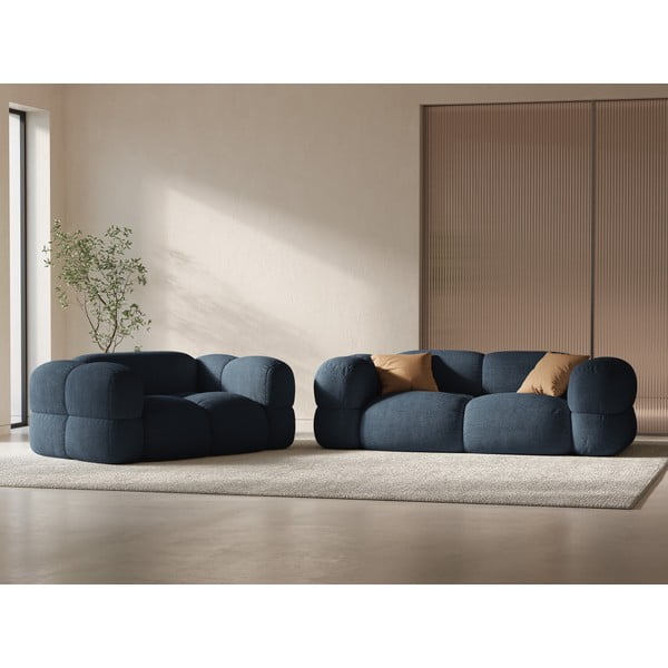 Divano blu scuro 210 cm Loretto – Cosmopolitan Design-image-1