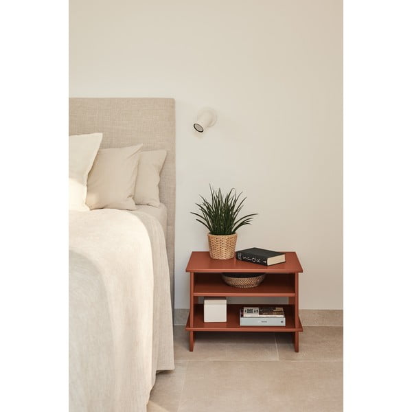 Comodino color mattone con ripiani Inari – Teulat-image-1