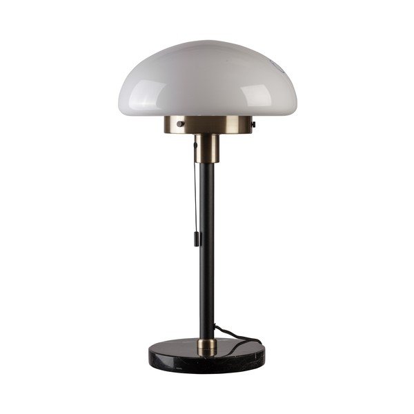 Lampada da tavolo nera con paralume in vetro (altezza 55 cm) Lamia - GTV