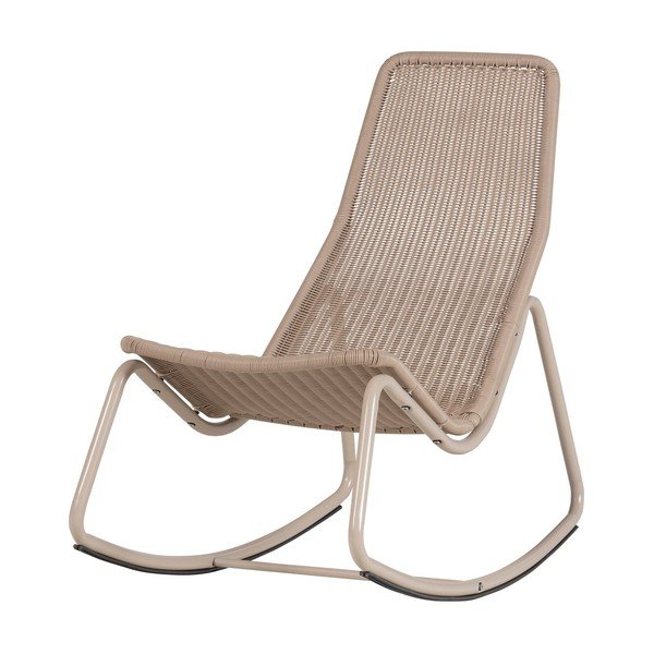 Poltrona da esterno beige in rattan artificiale Tom – WOOOD
