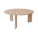 Tavolino da salotto rotondo di colore naturale in rovere massiccio ø 90 cm Oy – OYOY Living Design