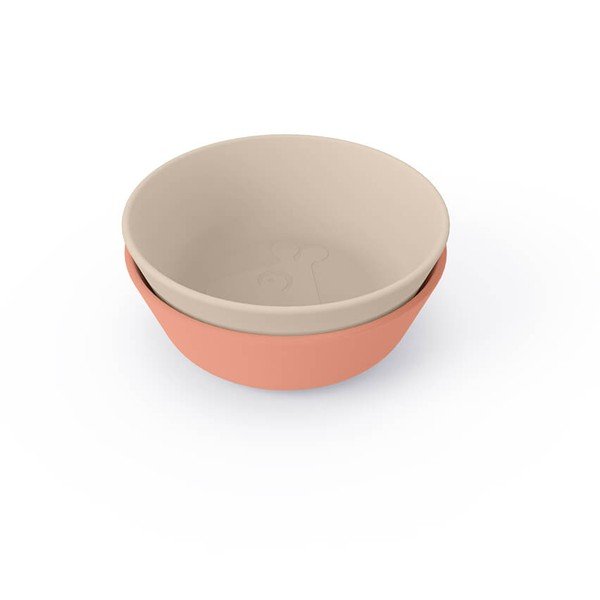 Ciotole per bambini arancione e beige in set di 2 pezzi ø 13,5 cm Raffi - Done by Deer-image-2