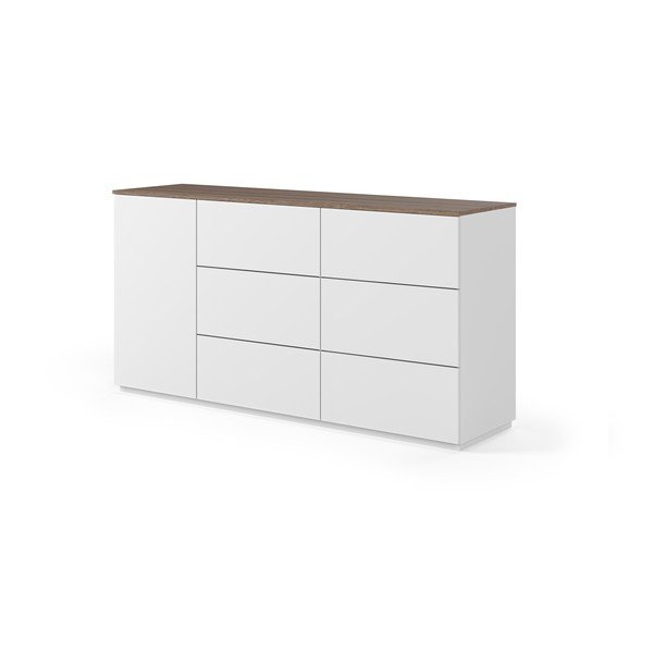 Cassettiera bassa bianca/marrone 160x84 cm Join - TemaHome-image-2